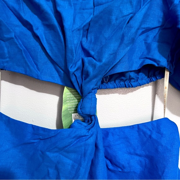 NWT Farm Rio Blue Midi Knot Dress SOLD OUT ONLINE MSRP$200 - Picture 10 of 16